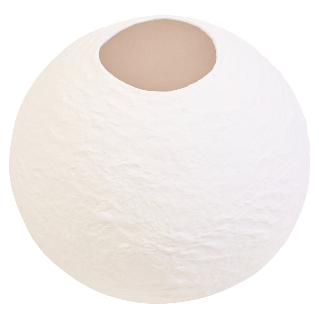 Mache Ravessa Vase White Round Small Cotton