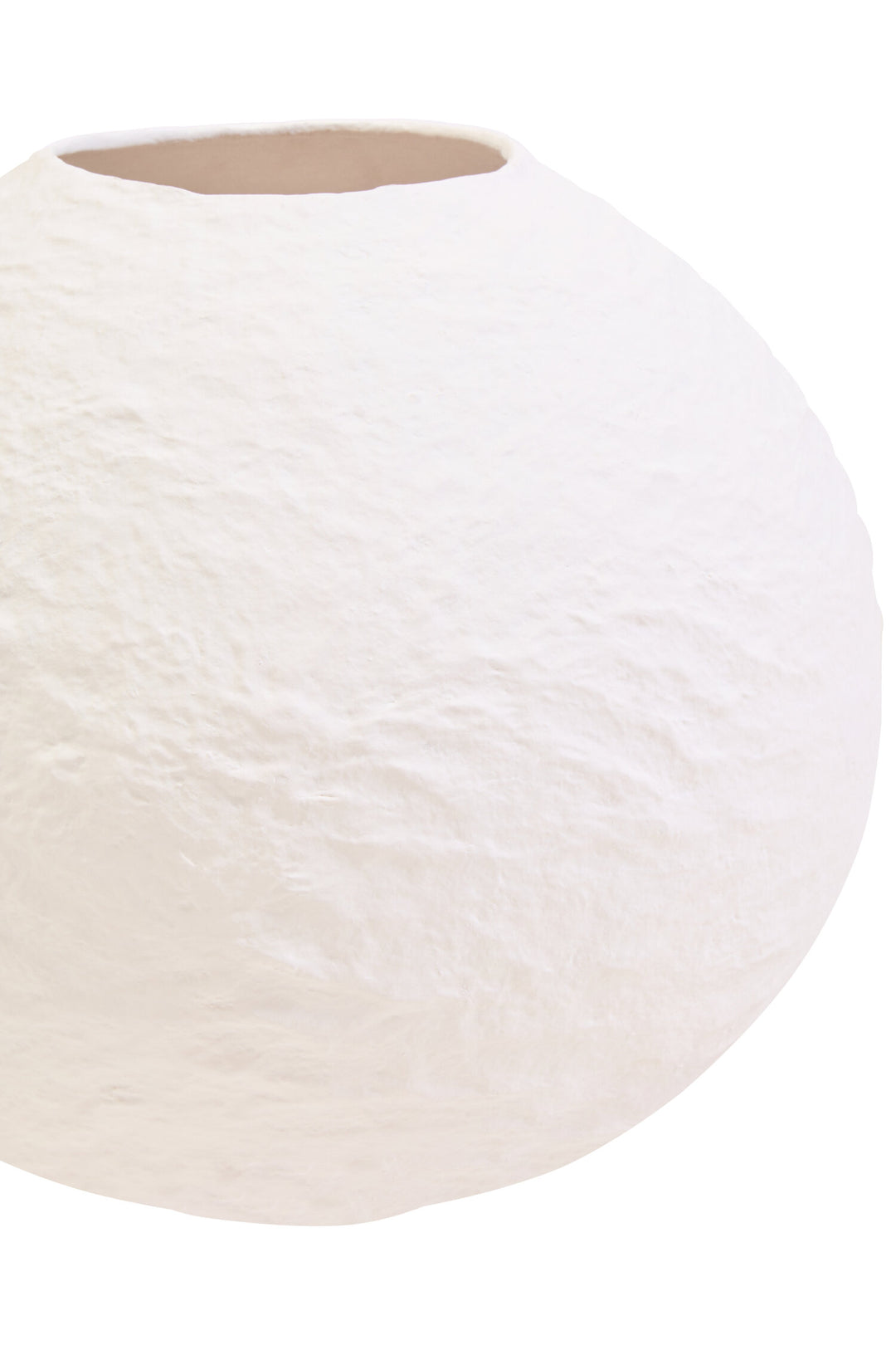 Mache Ravessa Vase White Round Small Cotton