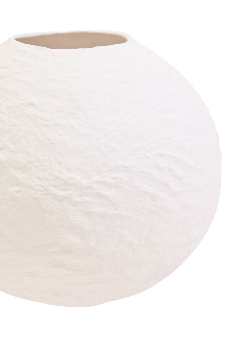 Mache Ravessa Vase White Round Small Cotton