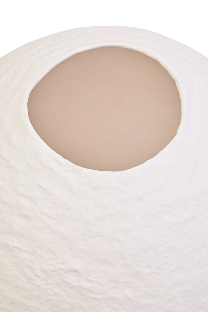 Mache Ravessa Vase White Round Small Cotton