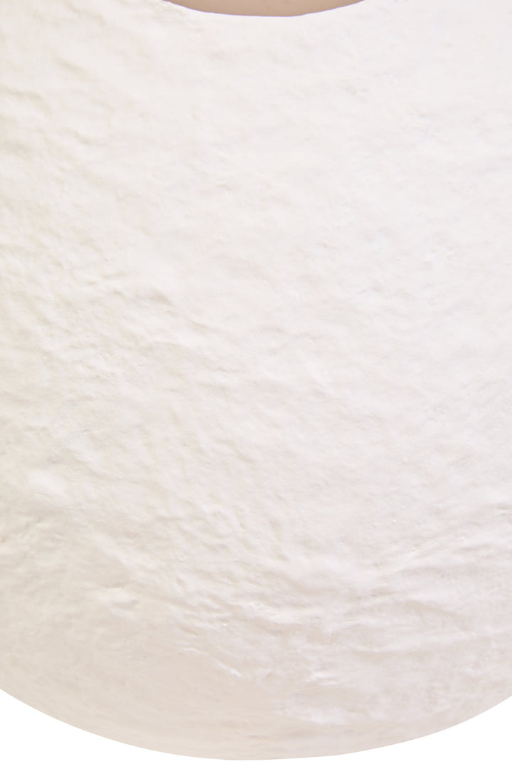 Mache Ravessa Vase White Round Small Cotton