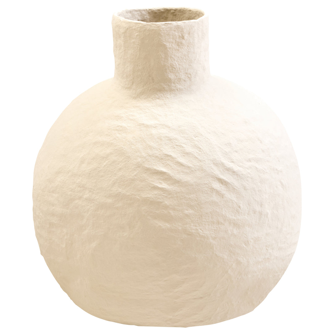 Vase Large Cream Cotton Ravessa Mache