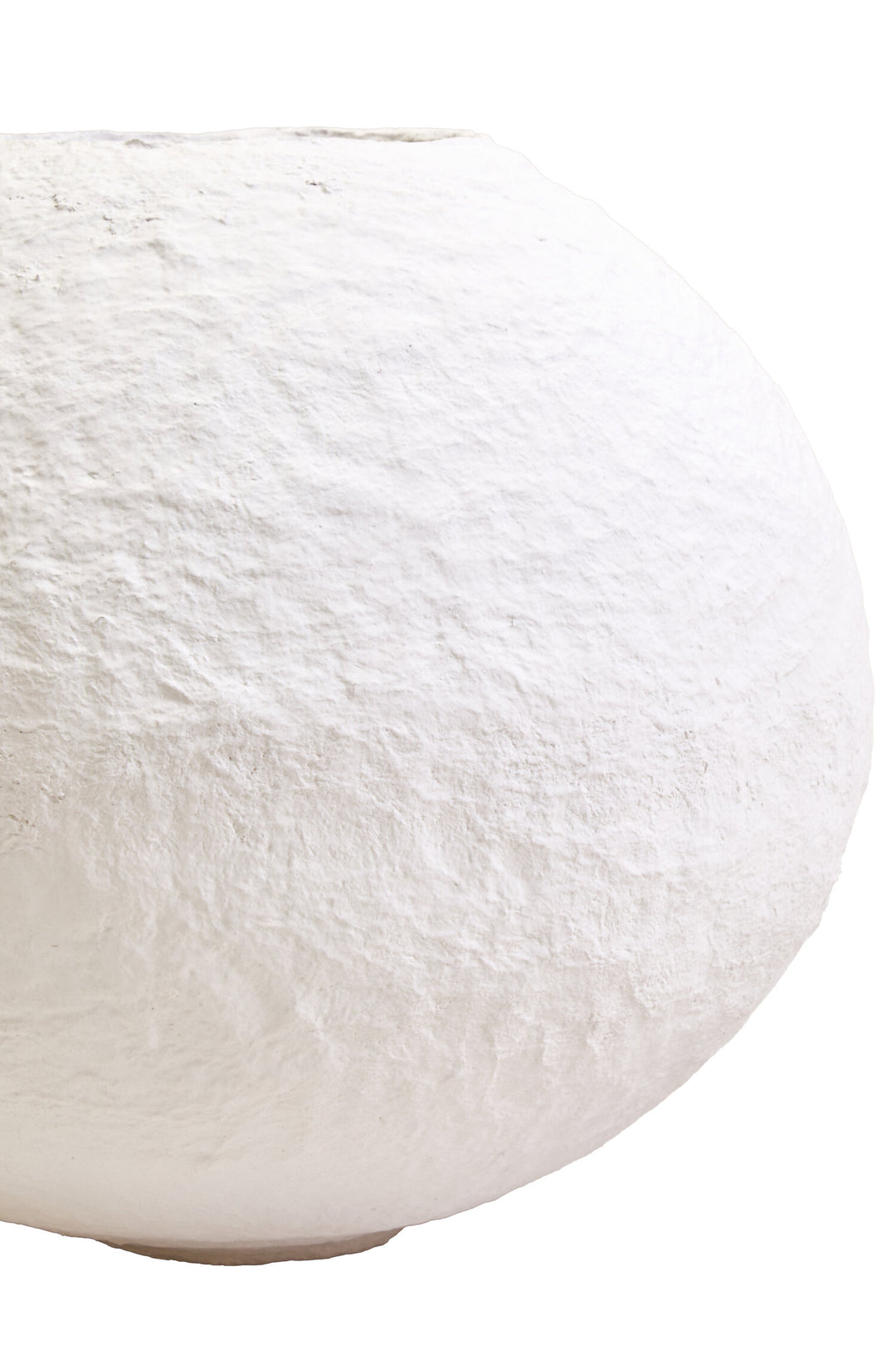 Vase Cotton Ravessa Mache White Large Round