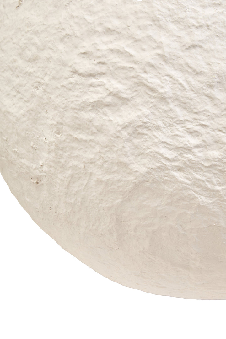 Vase Cotton Ravessa Mache White Large Round