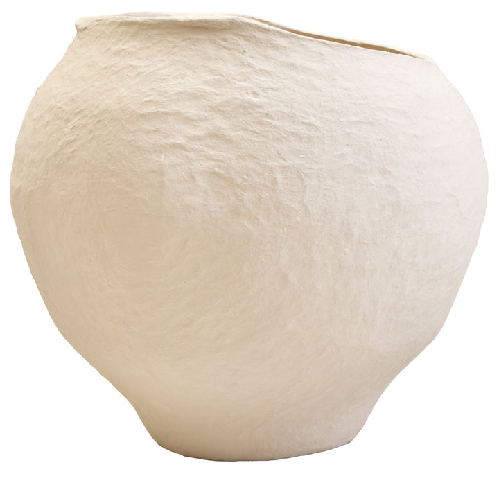 Beige Planter Mache Ravessa Large Cotton