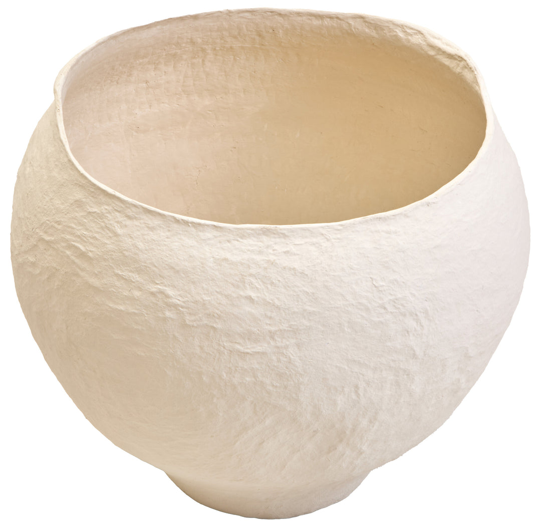 Beige Planter Mache Ravessa Large Cotton