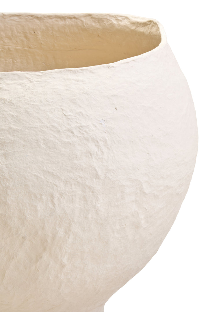Beige Planter Mache Ravessa Large Cotton