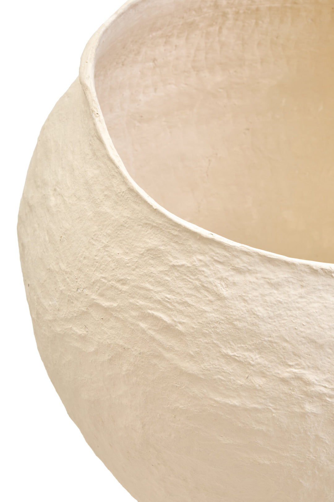 Beige Planter Mache Ravessa Large Cotton
