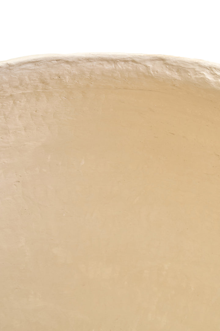 Beige Planter Mache Ravessa Large Cotton