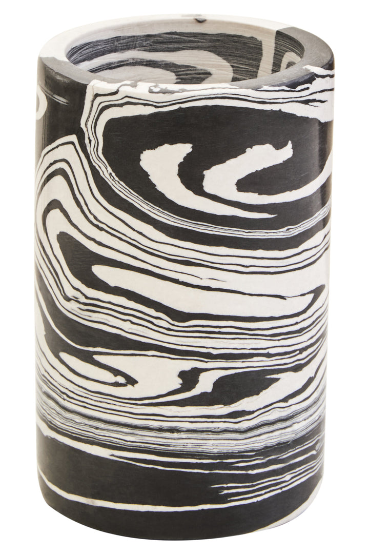 Black Delmorae Two Marble Candle Way And White Holder