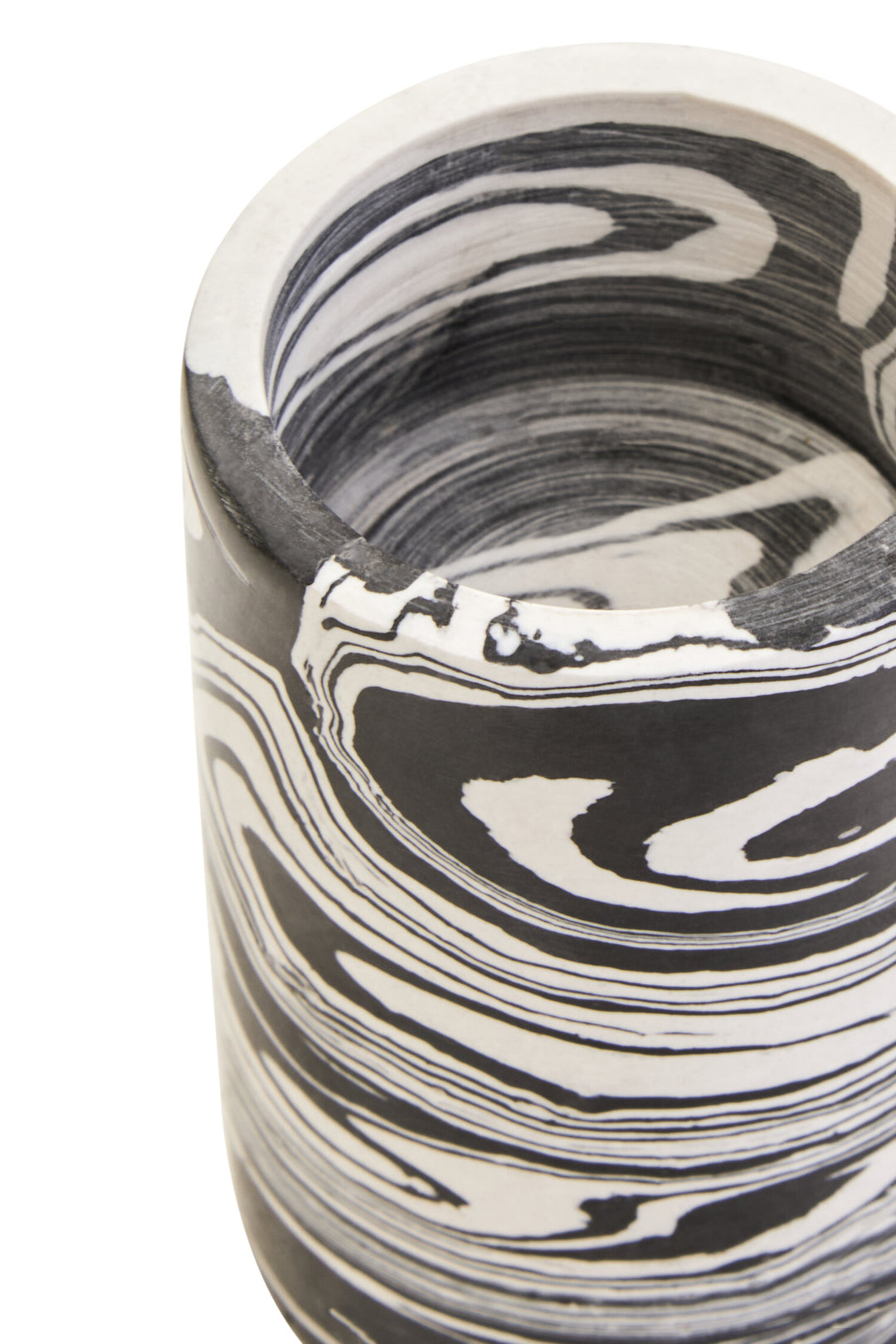 Black Delmorae Two Marble Candle Way And White Holder