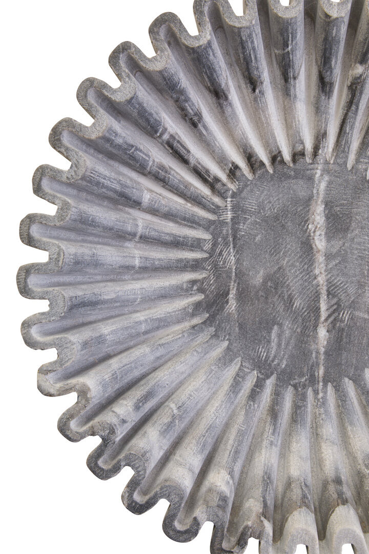 Suncrest Fluted Marble Bowl – Grey (Large)