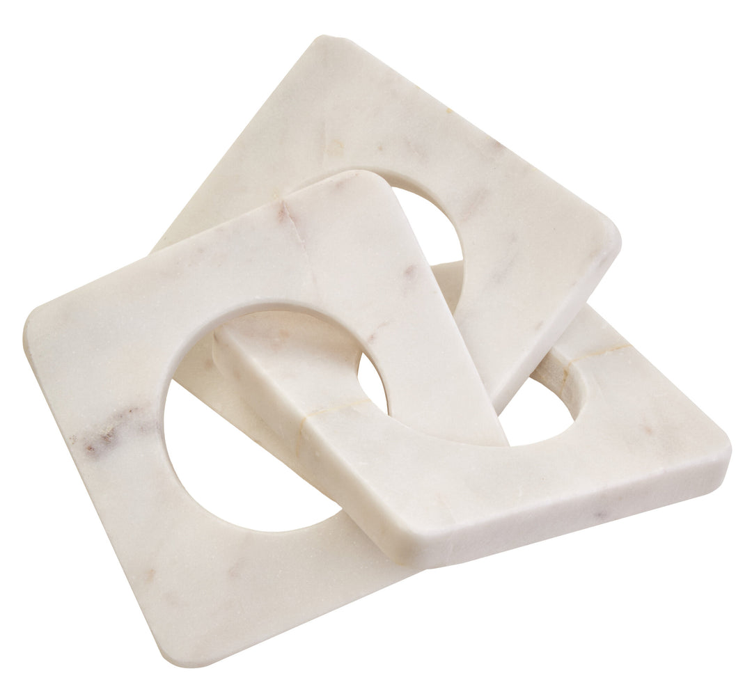 Cove Link Chain White Marble Three