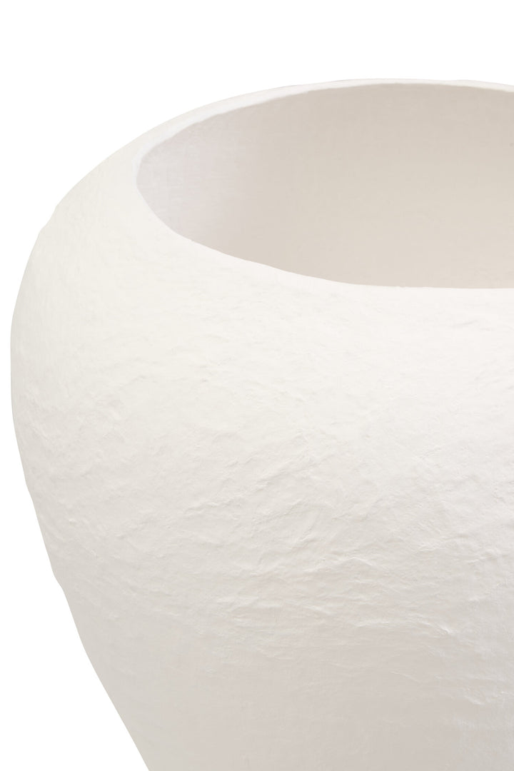 White Cotton Large Planter Mache Ravessa