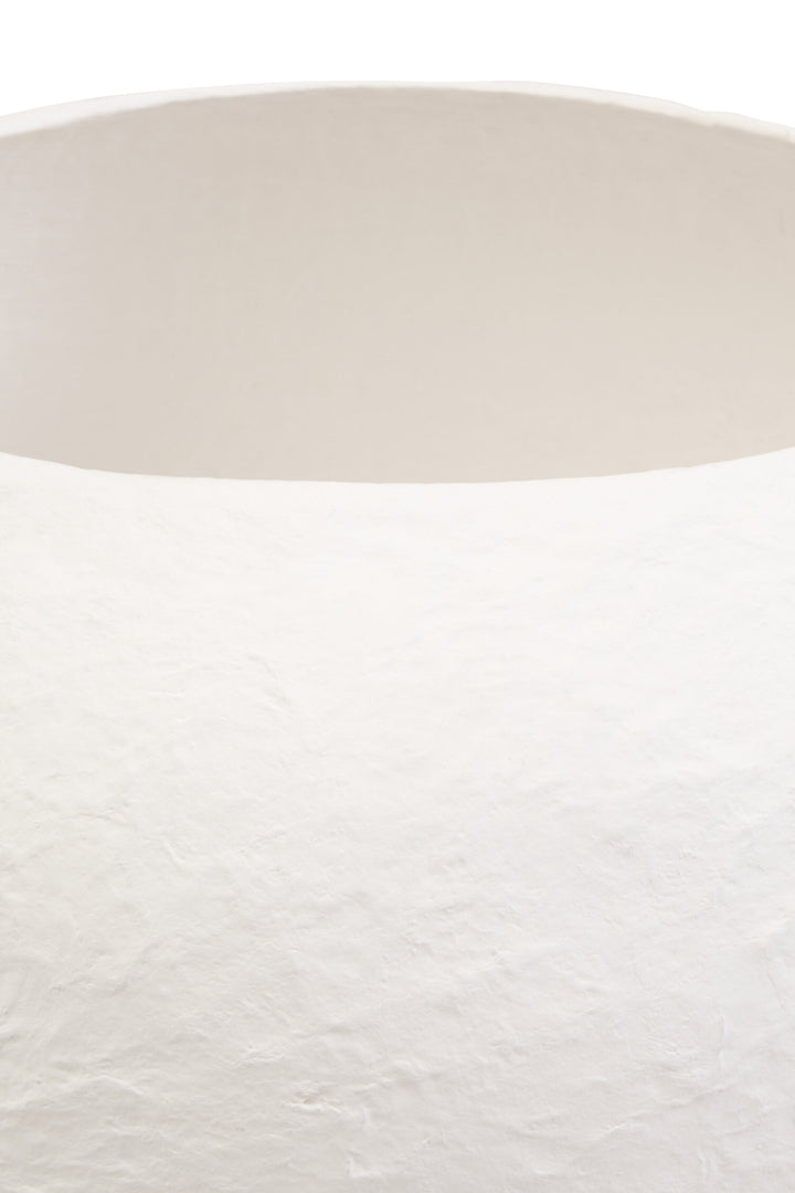 White Cotton Large Planter Mache Ravessa