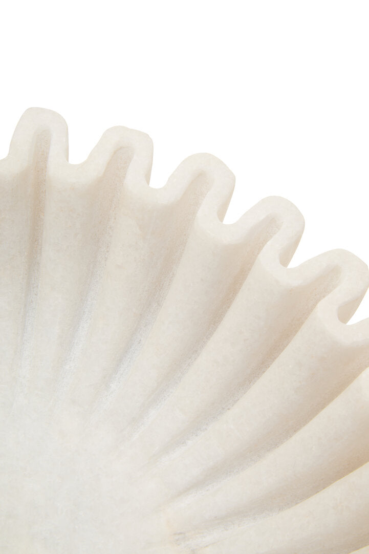 Suncrest Fluted Marble Bowl – White (Small)