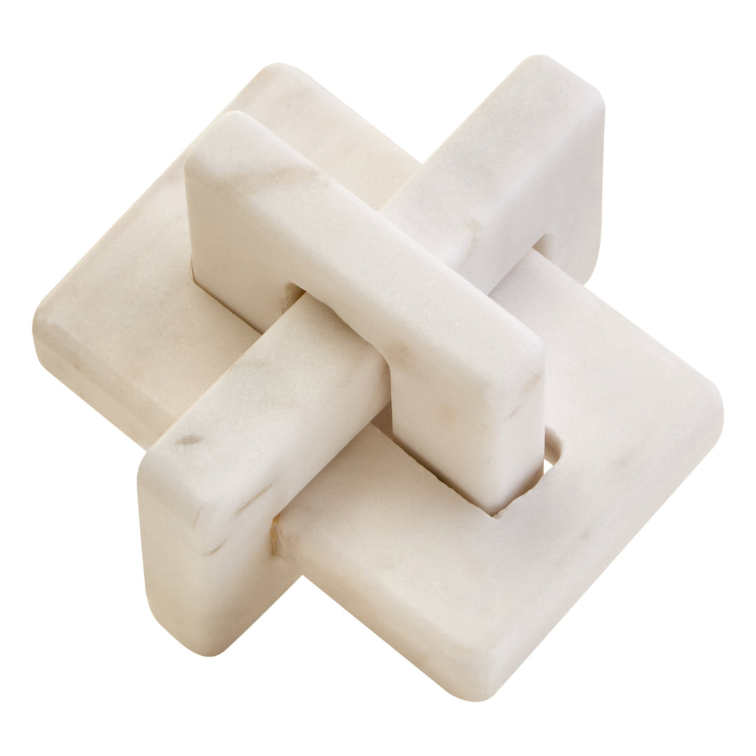 Cove Knot White Sculpture Marble