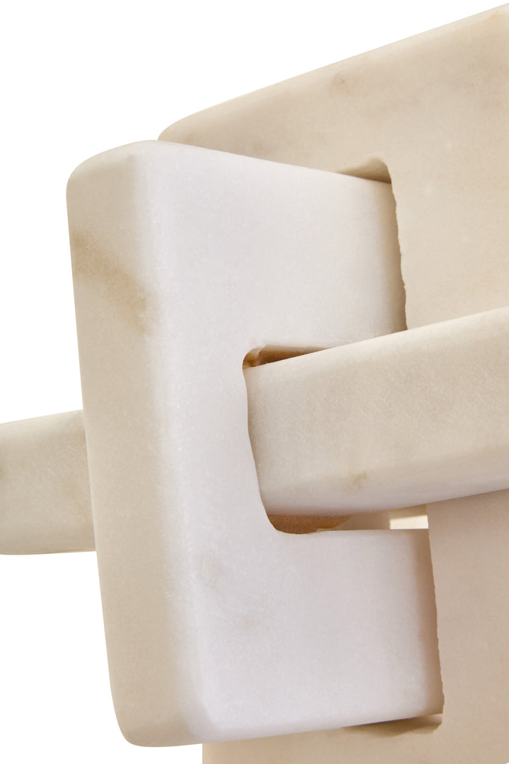 Cove Knot White Sculpture Marble