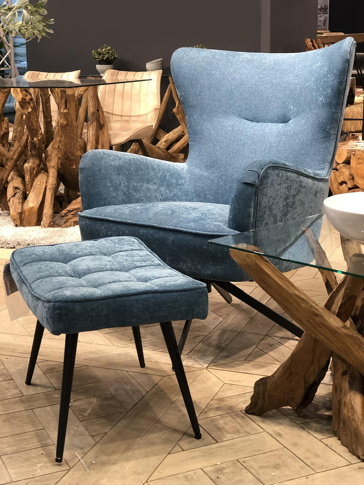 Torisse Armchair Chenille Ocean
