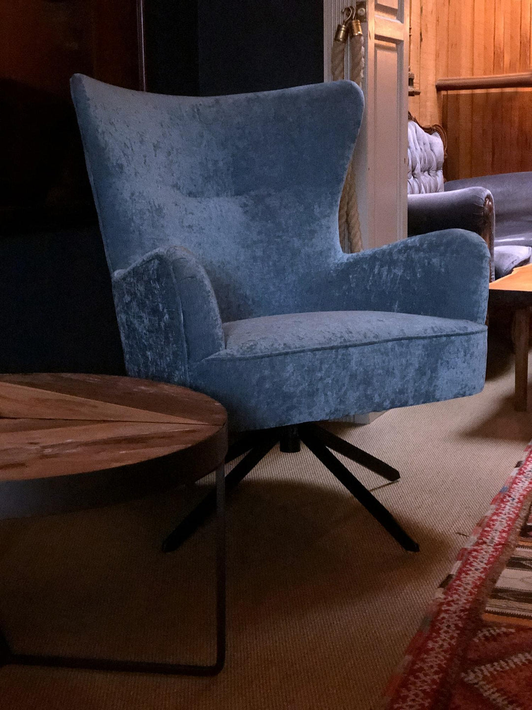 Torisse Armchair Chenille Ocean