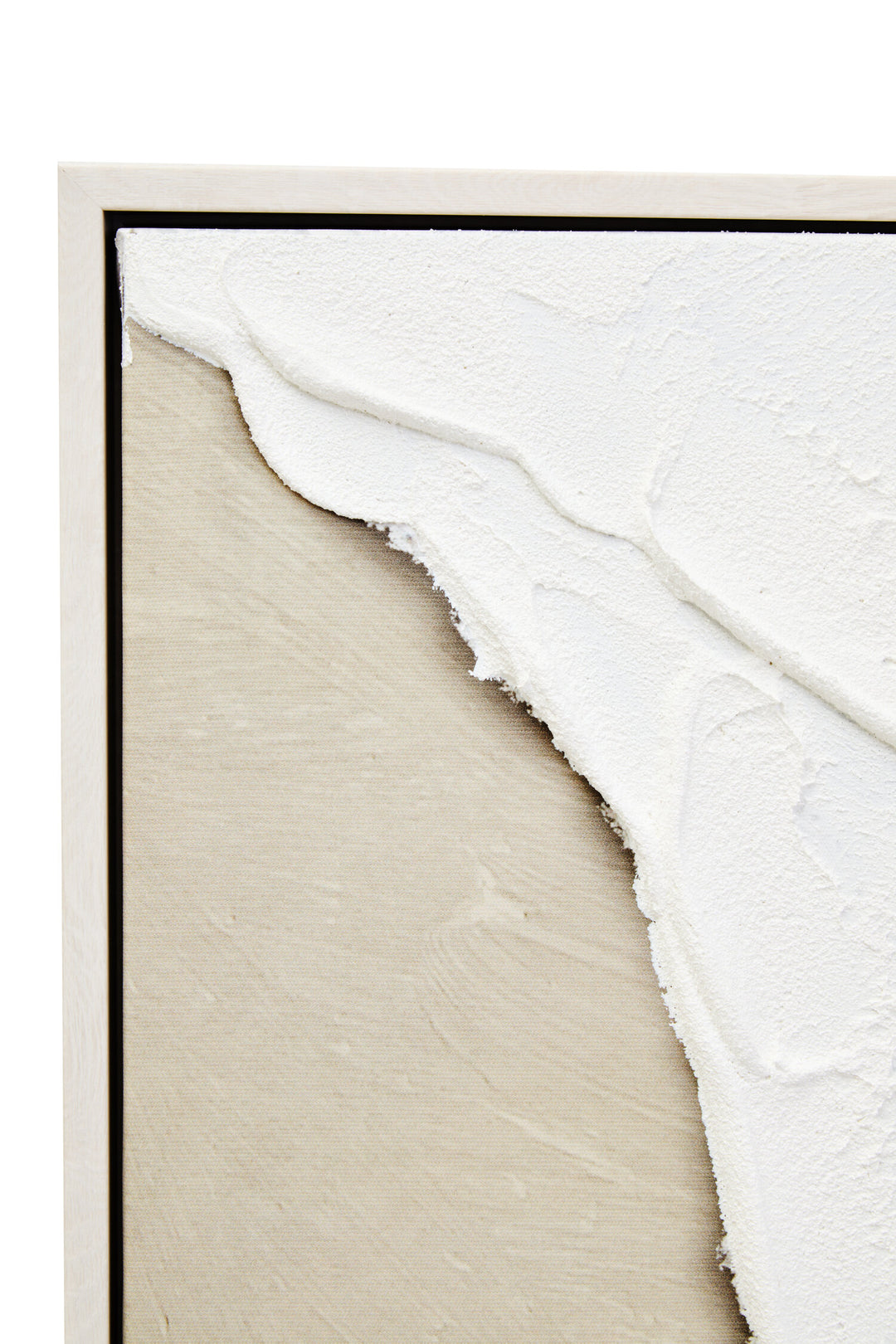 Textured Wall White Natural Art Canvas and Plaster Sundown