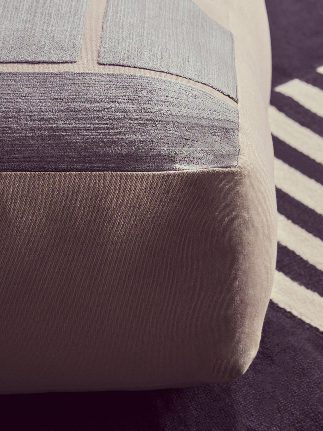 Bosie Ozella Natural & Grey Floor Cushion – Square