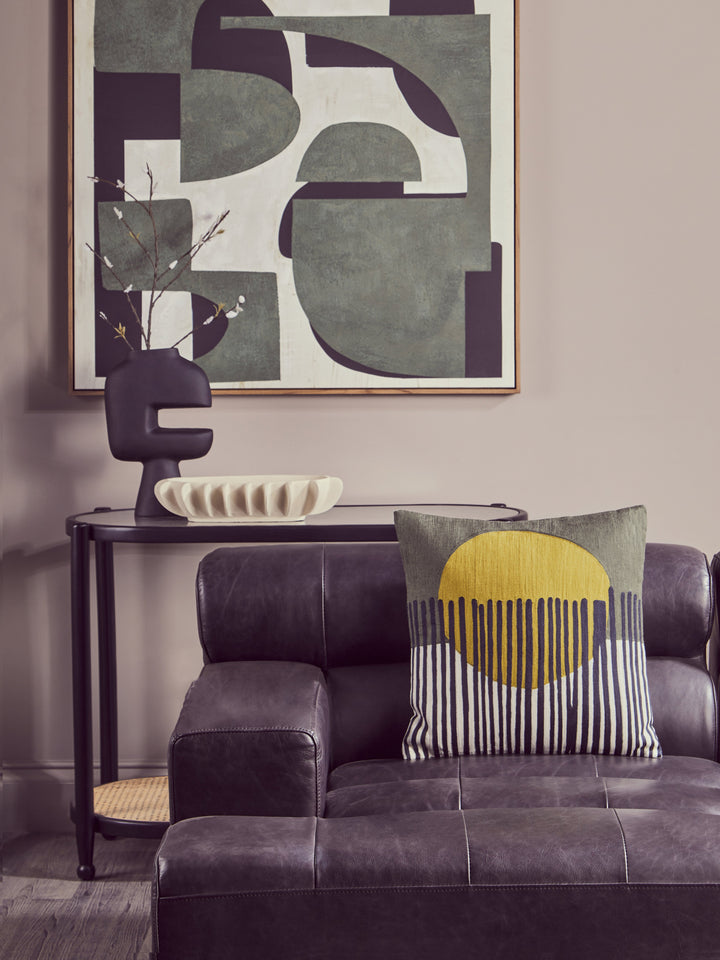 Regal Right-Facing Leather Chaise Lounger
