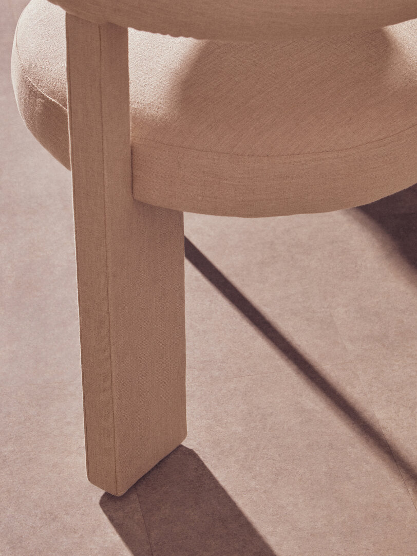 Forma Texture Fabric Dining Chair with Black Iron Frame