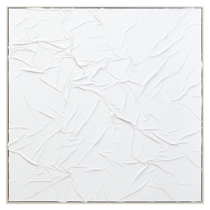 Painted Hand Fabric Wall White Art Sundown Sculptural
