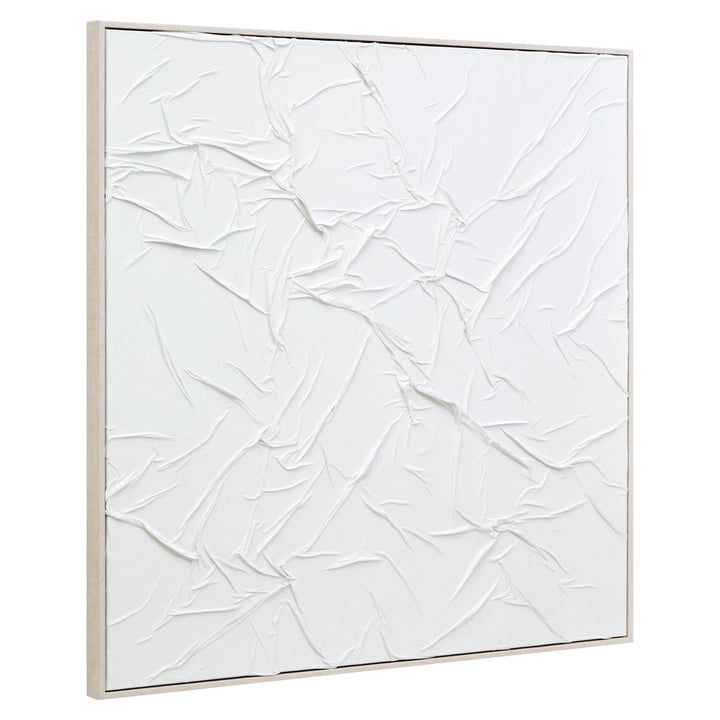 Painted Hand Fabric Wall White Art Sundown Sculptural