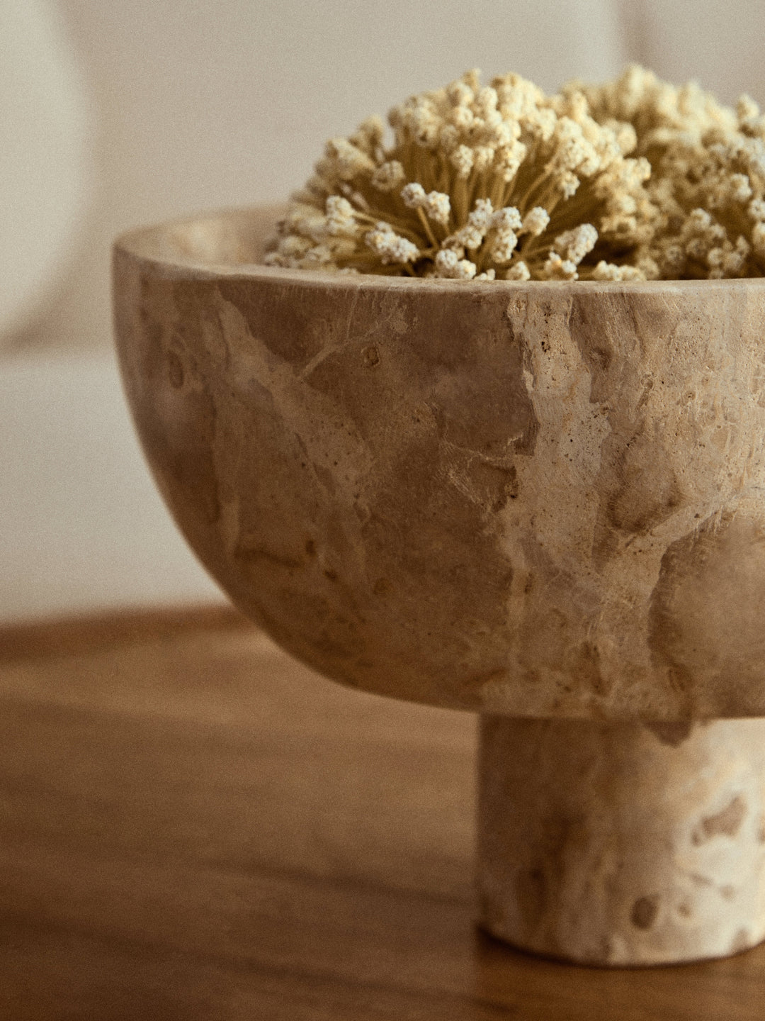 Santino Chocolate Marble Pedestal Decorative Bowl
