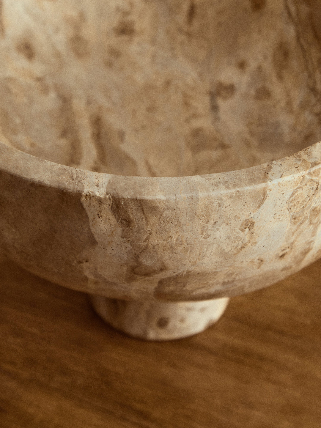 Santino Chocolate Marble Pedestal Decorative Bowl