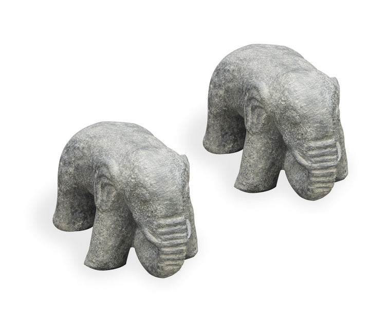 Ivoria Set of 2 Stone Elephant