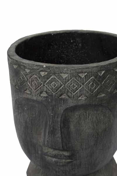 Glimmere Set of 2 Carved head Plant pot