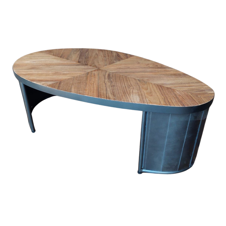 Dovaire Egg Coffee Table - Pleated Leg