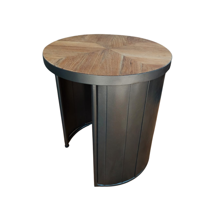 Dovaire Round Lamp Table - Pleated Leg