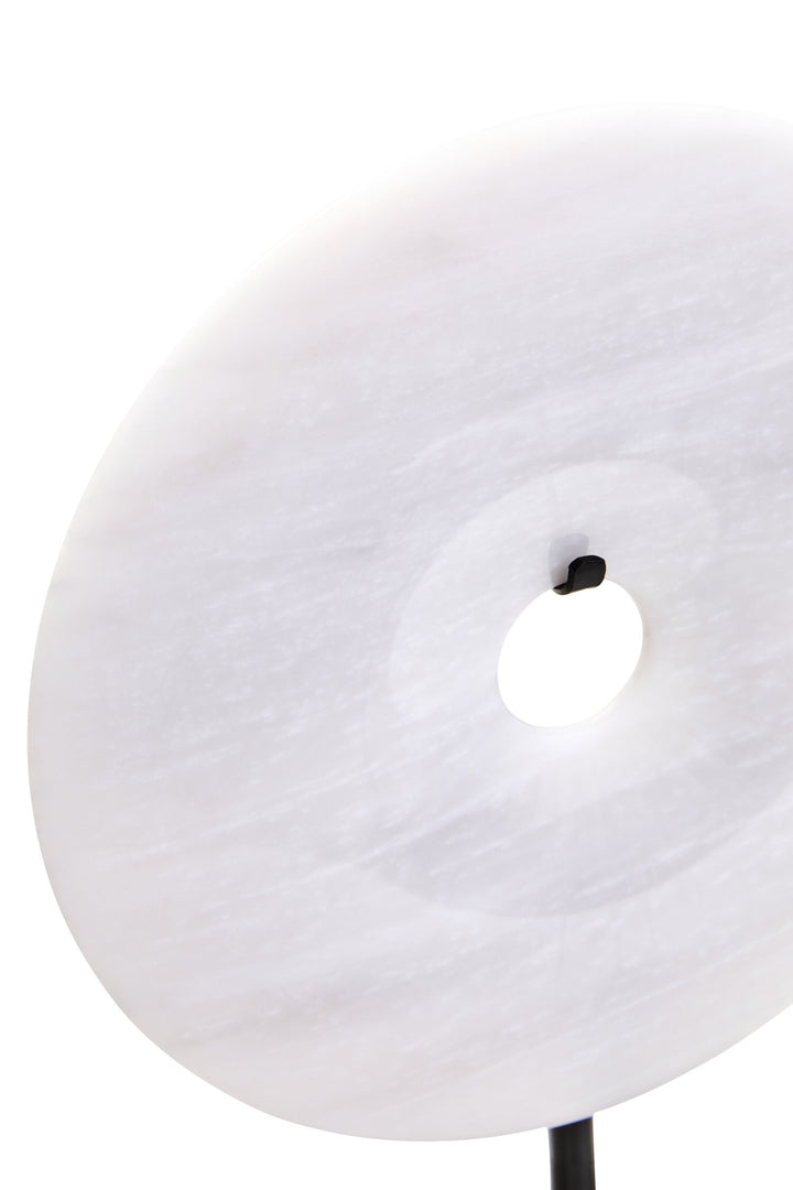 Sculpture Grey 20cm Round Marble Calvion Dia Disc Small
