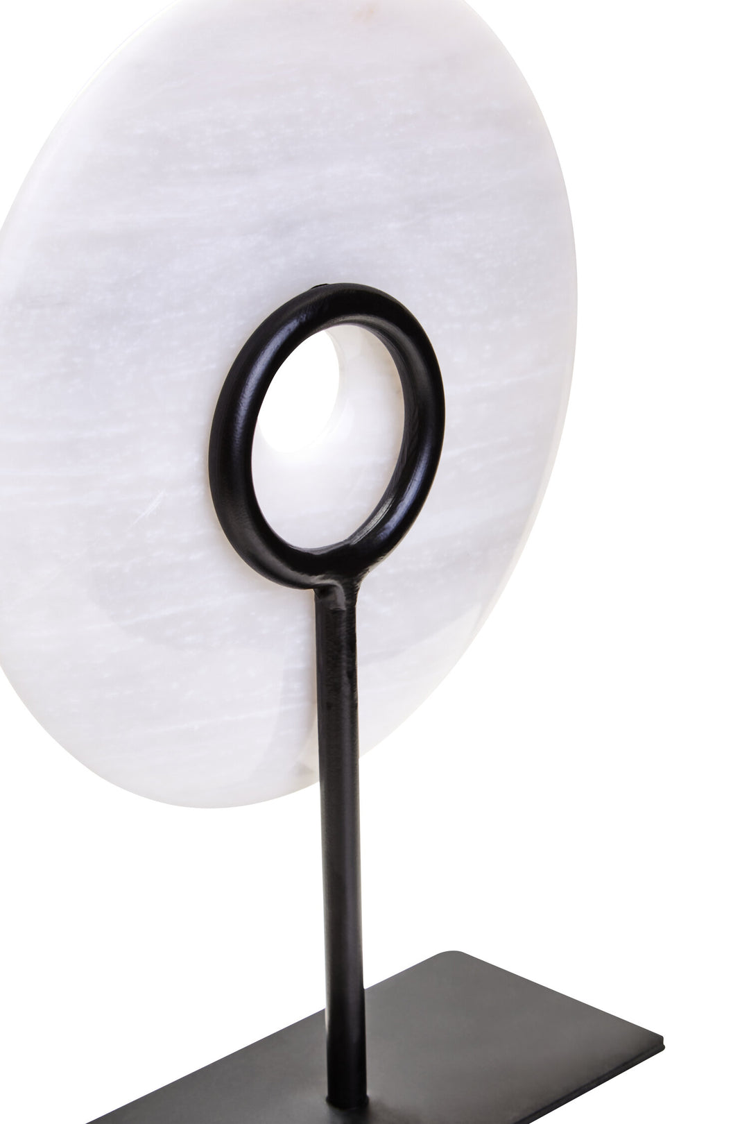 Sculpture Grey 20cm Round Marble Calvion Dia Disc Small