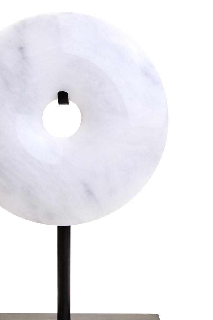 15cm Extra Sculpture Grey Marble Dia Calvion Disc Round Small