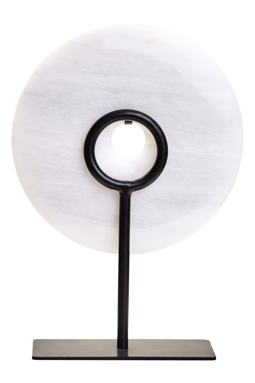 Sculpture Grey 20cm Round Marble Calvion Dia Disc Small