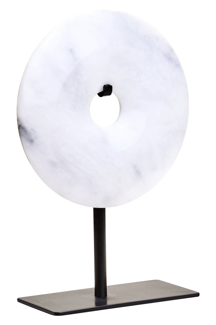 15cm Extra Sculpture Grey Marble Dia Calvion Disc Round Small