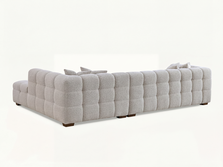 Aluxo Tribeca Right Hand Corner Sofa in Oatmeal Boucle Fabric
