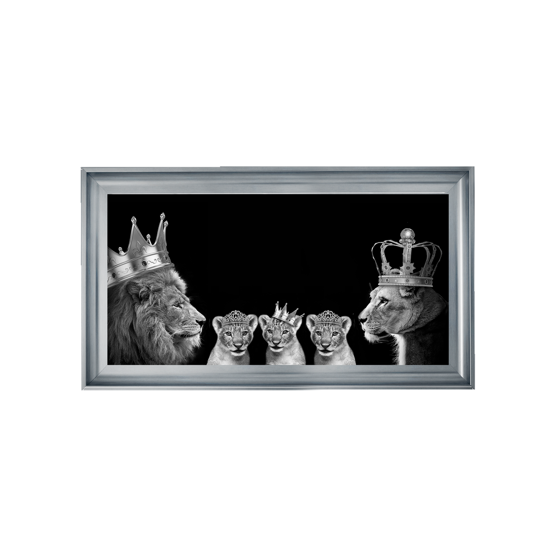 Lion family of 5 (Silver Crowns) I