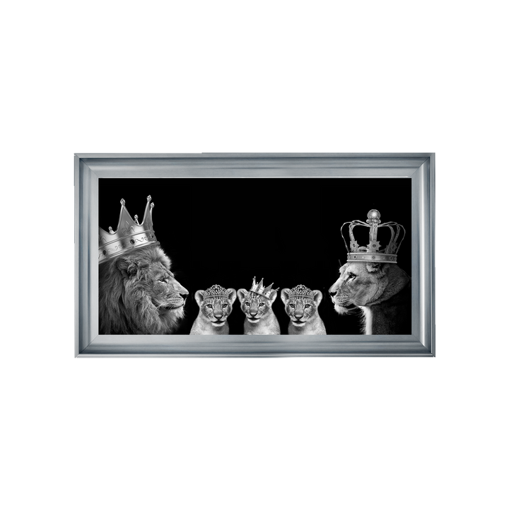 Lion family of 5 (Silver Crowns) I