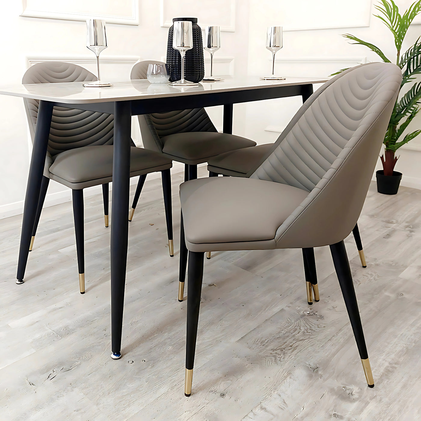 Alba Leather Dining Chair - Available in Sets of 2, 4, or 6