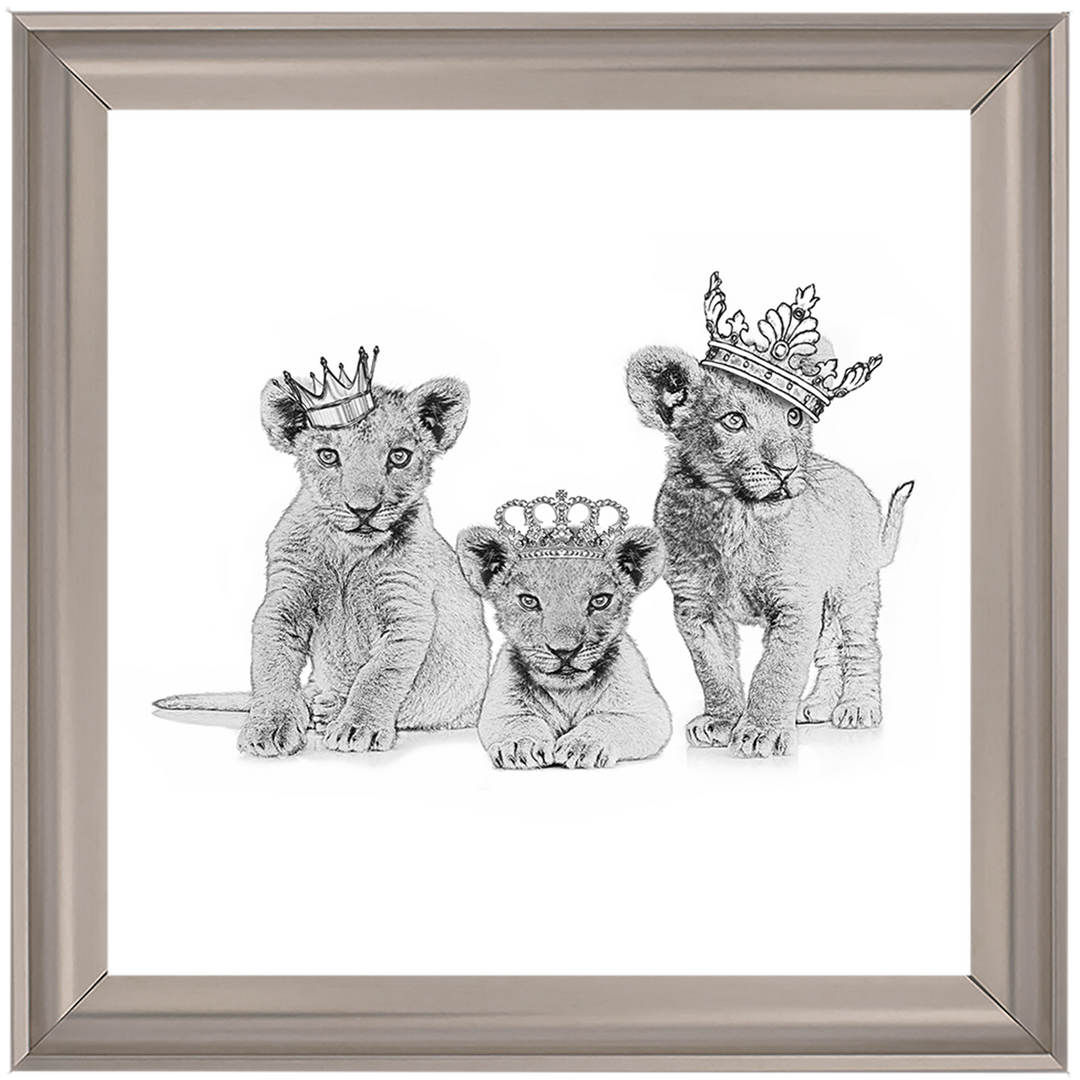 Three crowned cubs