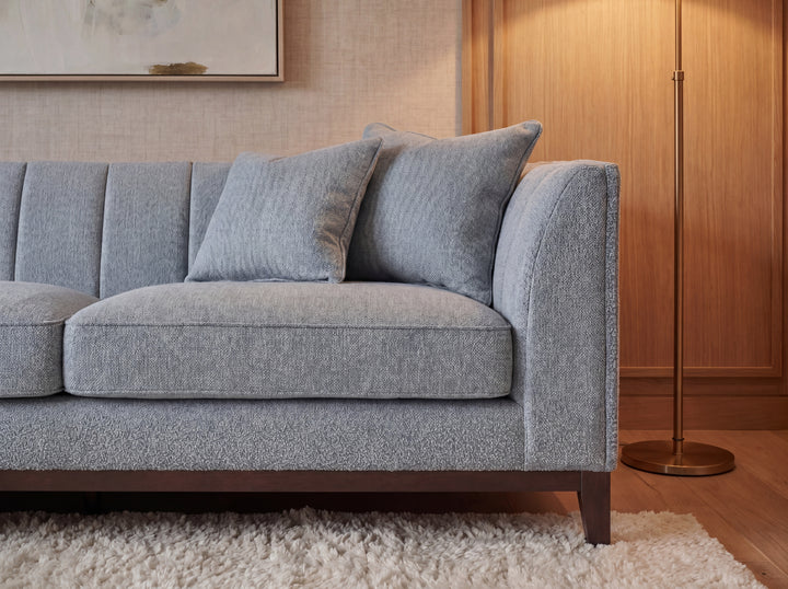 Aluxo Cooper Right Hand Corner Group Sofa in Dolphin Boucle
