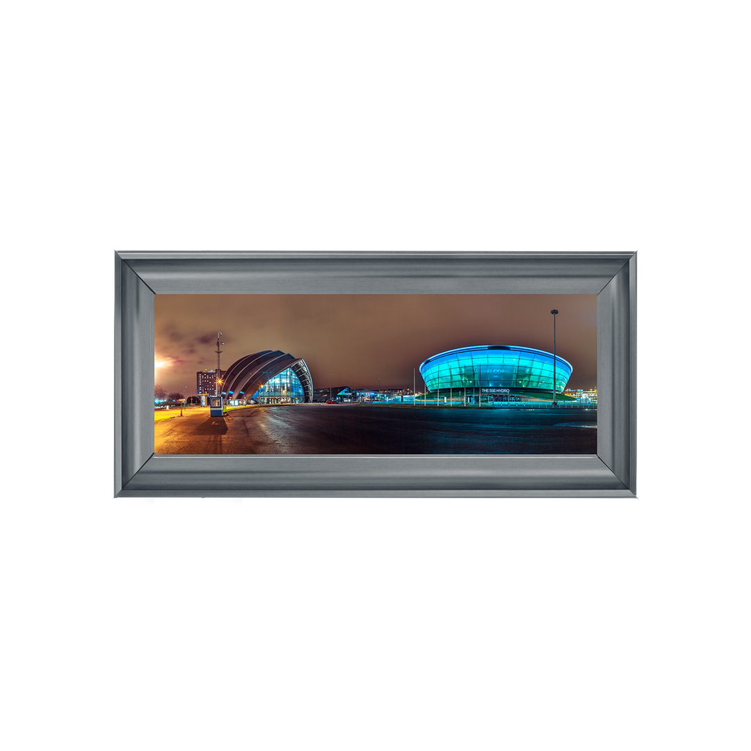 CY029 Evening view of Clyde Auditorium and SSE Hydro in Glasgow I
