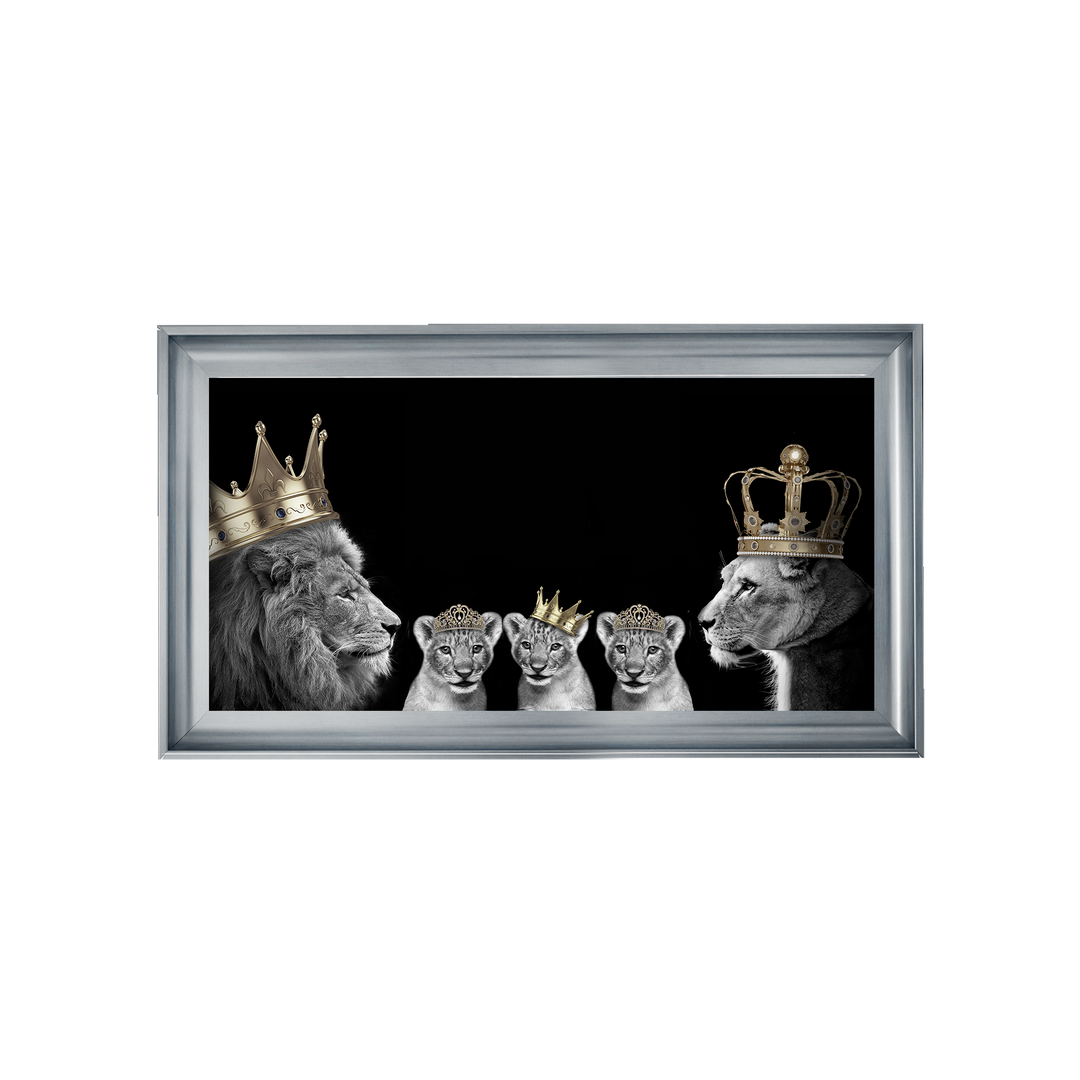 AN378 Lion family of 5 (Gold Crowns) I