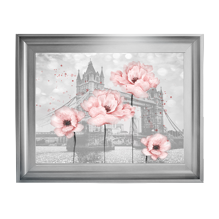 Floral print over Tower Bridge